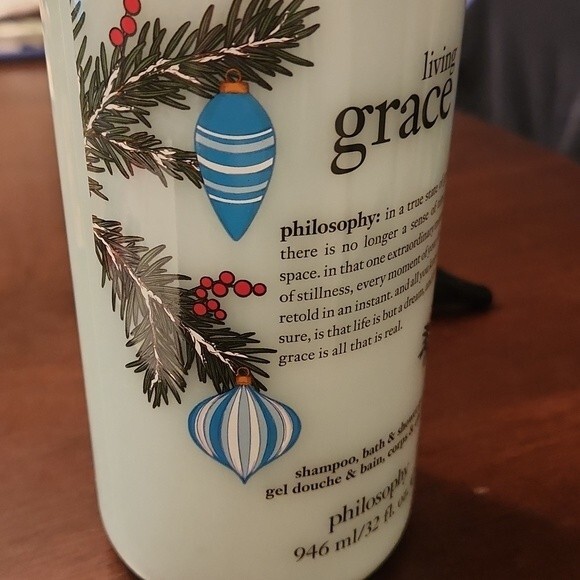 Philosophy Living Grace 32oz Holiday Edition 3-in-1 Body Wash w/ Pump NEW! - Picture 3 of 7